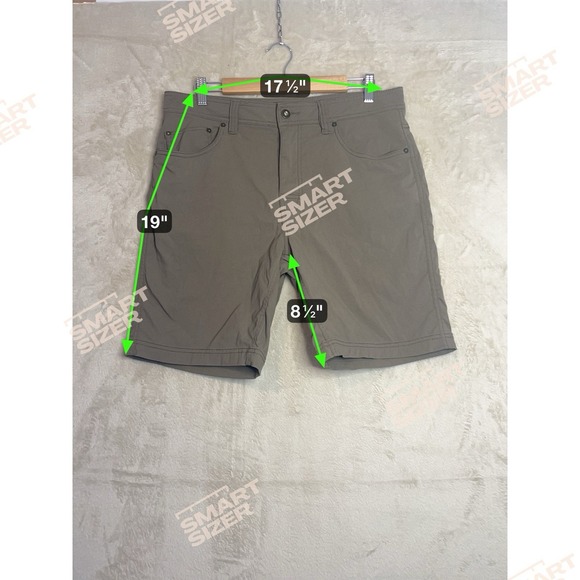 PrAna Brion Men's Short 34W/9L Brown Nylon Elastane‎ - Picture 9 of 9